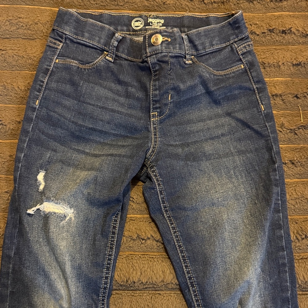 Wonder Nation Dark Blue Distressed Jeggings
